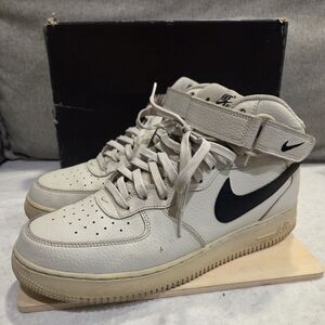 Nike Air Force 1 Mid '07 "Light Bone Black" Men's Size 11 (315123-047)